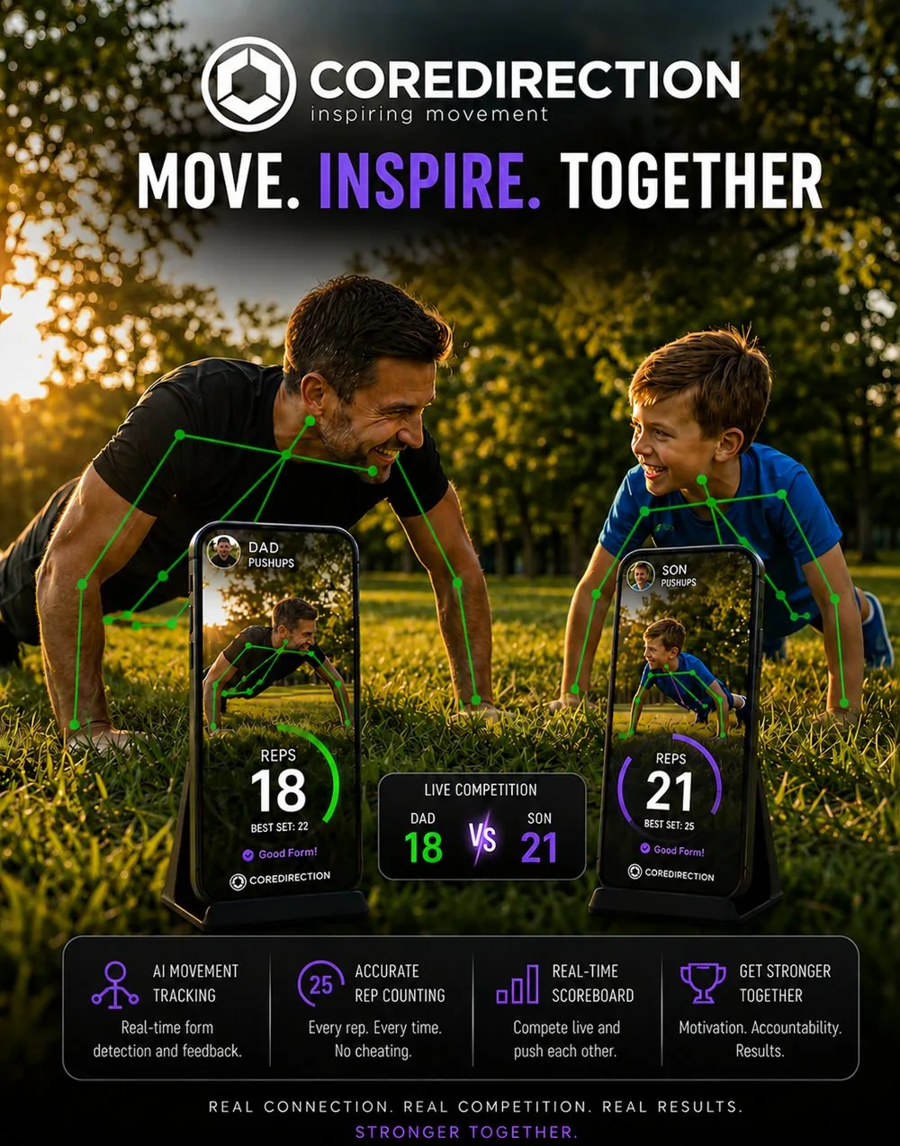 Family moving together